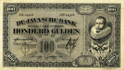 CARTAMONETA ESTERA - INDIE OLANDESI - Guglielmina (1890-1948) - 100 Gulden 16/01/1928 Pick 73
 
BB
