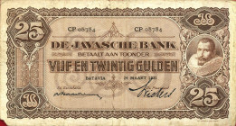 CARTAMONETA ESTERA - INDIE OLANDESI - Guglielmina (1890-1948) - 25 Gulden 24/03/1931 Pick 71
 
meglio di MB