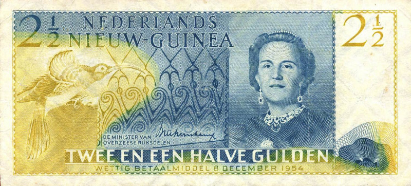 CARTAMONETA ESTERA - NUOVA GUINEA OLANDESE - Juliana (1948-1980) - 2,5 Gulden 08...