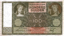 CARTAMONETA ESTERA - OLANDA - Guglielmina (1890-1948) - 100 Gulden 02/07/1935 Pick 51
 
BB+