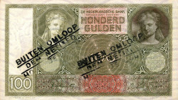 CARTAMONETA ESTERA - OLANDA - Guglielmina (1890-1948) - 100 Gulden 20/03/1944 Pick 51 Buiten Omloop
 Buiten Omloop - 
SPL