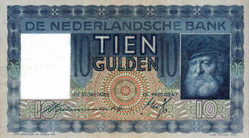 CARTAMONETA ESTERA - OLANDA - Guglielmina (1890-1948) - 10 Gulden 18/04/1936 Pic...