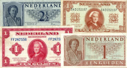 CARTAMONETA ESTERA - OLANDA - Guglielmina (1890-1948) - Gulden 4 biglietti
 4 biglietti
med. BB