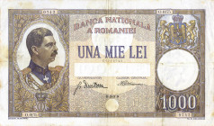 CARTAMONETA ESTERA - ROMANIA - Carlo II (1930-1940) - 1.000 Lei 15/03/1934 Pick 37 R Ingiallimenti
 Ingiallimenti
qBB
