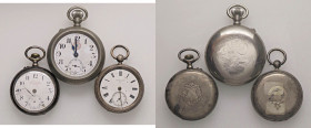 VARIE - Orologi da taschino Tre orologi in metallo bianco senza vetro non funzionanti
 
Mediocre