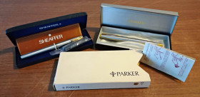 VARIE - Penne Sheaffer con 2 ricariche e Parker Insieme di 2 penne in custodia originale
 Insieme di 2 penne in custodia originale
Ottimo