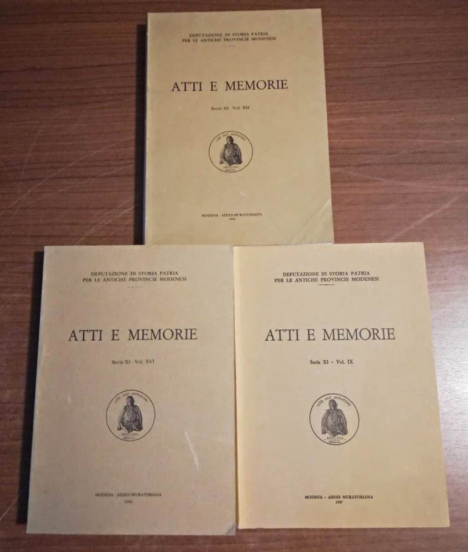 LIBRI VARI - LIBRI Atti e Memorie, Modena serie XI vol IX 1987, serie XI vol XII...