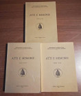 LIBRI VARI - LIBRI Atti e Memorie, Modena serie XI vol IX 1987, serie XI vol XII 1990, Serie XI vol XVI 1994 Insieme di 3 volumi
 Insieme di 3 volumi...