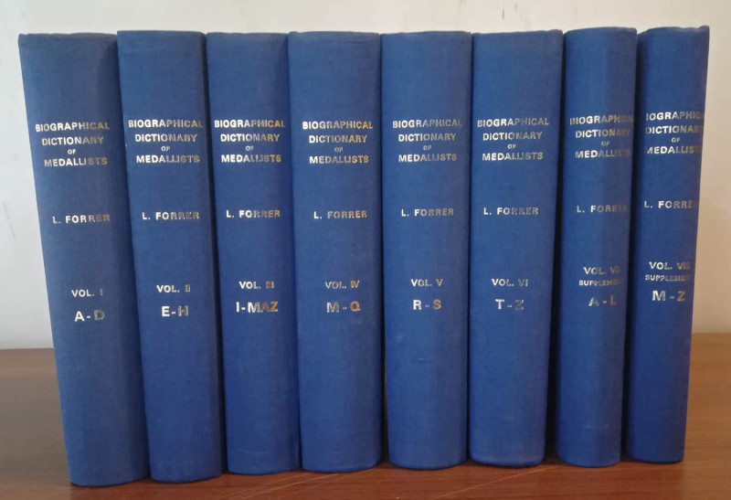 BIBLIOGRAFIA NUMISMATICA - LIBRI Forrer L. - Biographical dictionary of medallis...