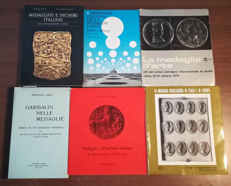 BIBLIOGRAFIA NUMISMATICA - LIBRI Insieme di 6 libri sulla medaglistica
 
Buono
