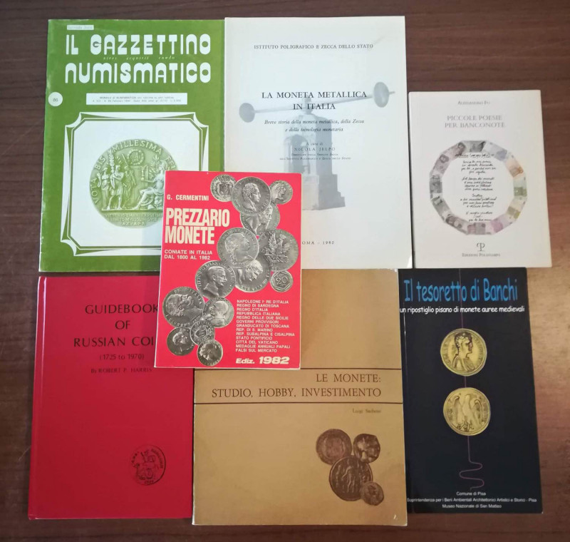 BIBLIOGRAFIA NUMISMATICA - LIBRI Insieme di 7 cataloghi/opuscoli numismatici
 ...