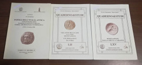 BIBLIOGRAFIA NUMISMATICA - LIBRI Quaderno di studi Dalla Grecia a Taranto e Gli antichi Lucani, assieme a atti Popoli dell'Italia antica Samnium, Lati...