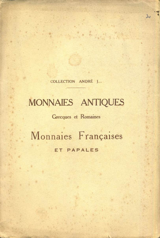 BIBLIOGRAFIA NUMISMATICA - CATALOGHI D'ASTA Bourgey E. - Monnaie antiques greque...