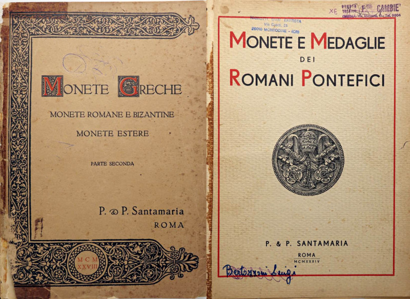 BIBLIOGRAFIA NUMISMATICA - CATALOGHI D'ASTA Santamaria P&P - Roma Asta del 27/03...