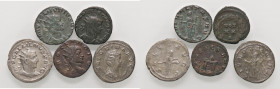 LOTTI - Imperiali Antoniniano di Gallieno, Salonina, Claudio II (2 con R/ diverso), Diocleziano Lotto di 5 monete
 Lotto di 5 monete
BB÷SPL