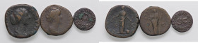 LOTTI - Imperiali Sesterzio di Faustina II, asse di Faustina I, quadrante di Claudio Lotto di 3 monete
 Lotto di 3 monete
MB÷BB