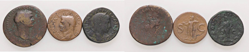 LOTTI - Imperiali Agrippa, Traiano, A. Severo Lotto di 3 monete
 Lotto di 3 mon...