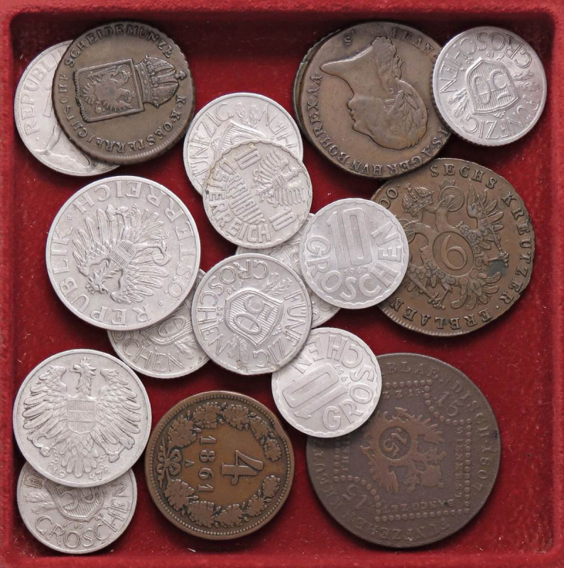 LOTTI - Estere AUSTRIA - Lotto di 18 monete
 
MB÷SPL
