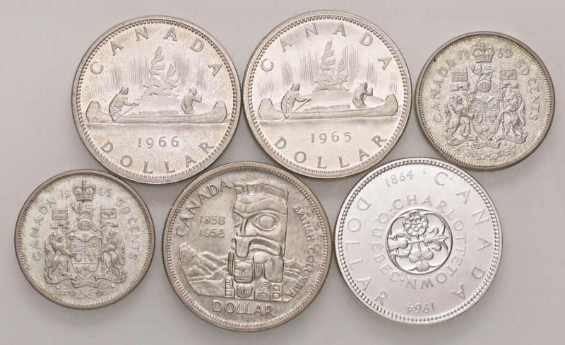 LOTTI - Estere CANADA - Lotto di 6 monete in AG
 
SPL+÷FDC