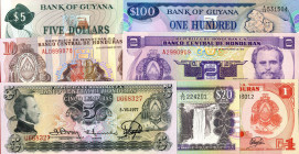 LOTTI - Cartamoneta-Estera GUYANA - 7 biglietti e Honduras (5) Lotto di 12 biglietti
 Lotto di 12 biglietti
qFDS÷FDS