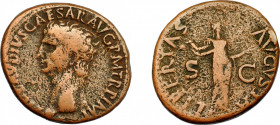 IMPERIO ROMANO. CLAUDIO I. As. Roma (50-54 d.C.). R/ Libertas con píleo y brazo extendido; LIBERTAS AVGVSTA, en campo S-C. AE 11,56 g. 43,5 mm. RIC-97...