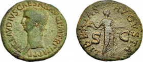 IMPERIO ROMANO. CLAUDIO I. As. Roma (50-54 d.C.). R/ Libertas con píleo y brazo extendido; LIBERTAS AVGVSTA, en campo S-C. AE 10,69 g. 29,6 mm. RIC-11...