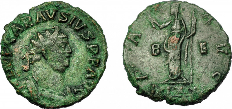 IMPERIO ROMANO. CARAUSIO. Antoniniano. Londinium (286-293). R/ Pax a izq. con ra...