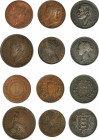 MONEDAS EXTRANJERAS. Lote de 6 piezas (1826-1891): establecimientos del Estrecho (2), Gran Bretaña (1), Hong-Kong (1), Jersey (1), Sarawak (1). MBC-/M...