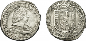 MONEDAS EXTRANJERAS. FRANCIA. Ducado de Lorena. Carlos VI. Testón. 1632. Nancy. KM-45(Alemania). MBC.