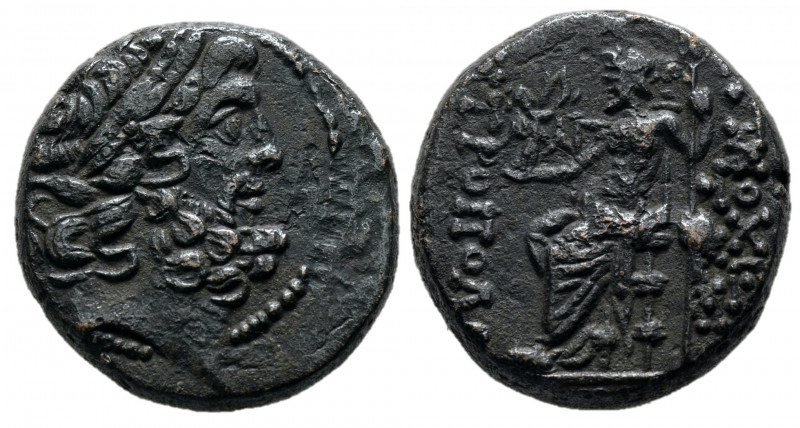 Seleucis & Pieria, Antioch, 62 - 41 BC
AE Tetrachalkon, 18mm, 8.58 grams
Obver...