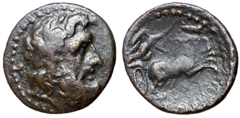 Sicily, Syracuse, Under Roman Rule, after 212 BC
AE22, 4.59 grams
Obverse: Lau...