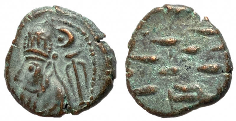 Kings of Elymais, Phraates, 100 - 50 AD
AE Drachm, 17mm, 3.77 grams
Obverse: B...