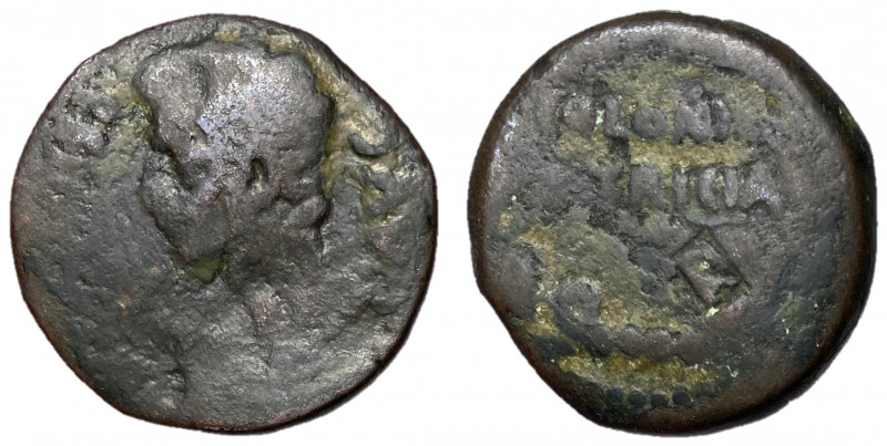 Augustus, 27 BC - 14 AD
AE Semis, Spain, Colonia Patricia Mint, 26mm, 10.40 gra...