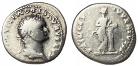 Domitian, as Caesar, 69 - 91 AD, Silver Denarius, Salus