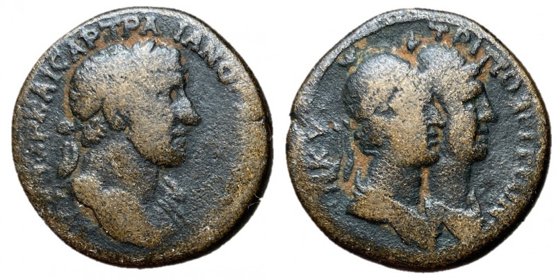 Trajan, 98 - 117 AD
AE24, Phoenicia, Tripolis Mint, 9.11 grams
Obverse: Laurea...