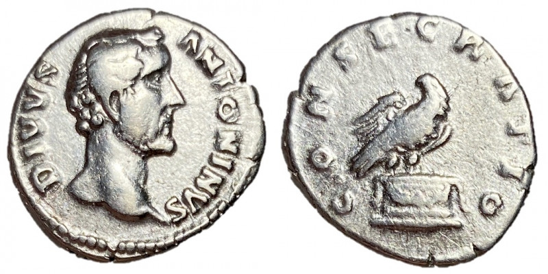 Divus Antoninus Pius, Issue by Marcus Aurelius and Lucius Verus, 161 AD
Silver ...