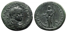 Elagabalus, 218 - 222 AD, AE26, Marcianopolis, Hera