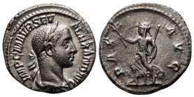 Severus Alexander, 222 - 235 AD, Silver Denarius, Pax