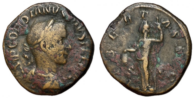 Gordian III, 238 - 244 AD
AE Sestertius, Rome Mint, 31mm, 20.46 grams
Obverse:...