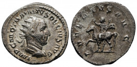 Trajan Decius, 249 - 251 AD, Silver Antoninianus, On Horseback