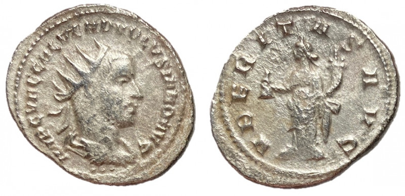 Volusian, 251 - 253 AD
Silver Antoninianus, Antioch Mint, 24mm, 3.56 grams
Obv...