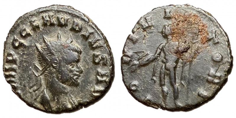 Claudius II, 268 - 270 AD
AE Antoninianus, Rome Mint, 19mm, 3.18 grams
Obverse...