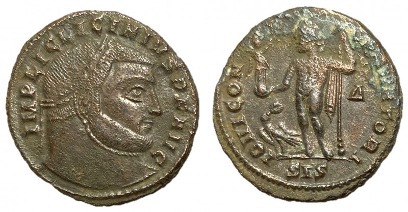 Licinius I, 308 - 324 AD
AE Follis, Siscia Mint, 21mm, 3.88 grams
Obverse: IMP...