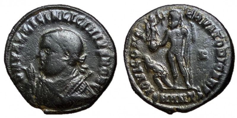 Licinius II, 317 - 324 AD
AE Follis, Antioch Mint, 20mm, 3.04 grams
Obverse: D...