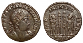 Constantine II, as Caesar, 337 - 340 AD, Follis of Treveri, Nice EF