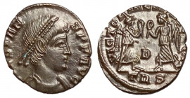 Constans, 337 - 350 AD, Follis of Treveri, Choice AU