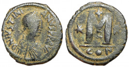 Justinian I, 527 - 565 AD, Follis of Constantinople, 32mm