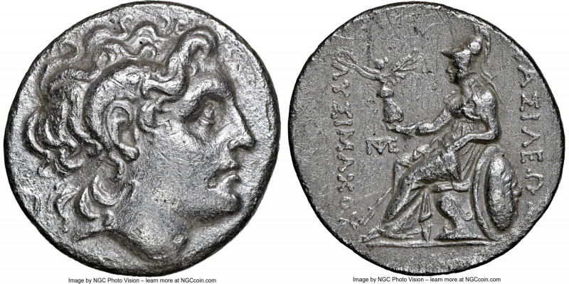 THRACIAN KINGDOM. Lysimachus (305-281 BC). AR tetradrachm (29mm, 12h). NGC Choic...
