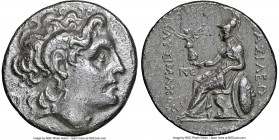 THRACIAN KINGDOM. Lysimachus (305-281 BC). AR tetradrachm (29mm, 12h). NGC Choice VF, scratches. Diademed head of deified Alexander III right, with ho...