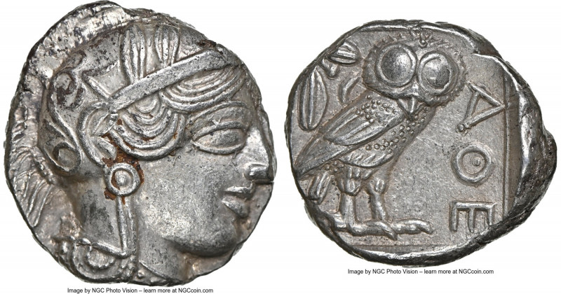 ATTICA. Athens. Ca. 440-404 BC. AR tetradrachm (24mm, 17.16 gm, 9h). NGC Choice ...